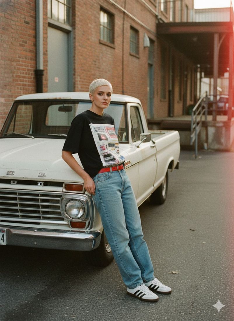 Lipstick Confessions Back w/Lips Front Heavyweight Loose Fit T-Shirt — PAC lifestyle shoot