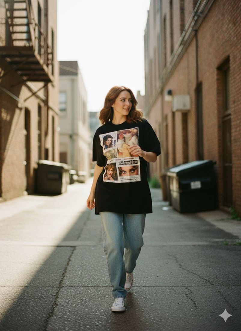 Reserved Desire Front Heavyweight Loose Fit T-Shirt — PAC lifestyle shoot